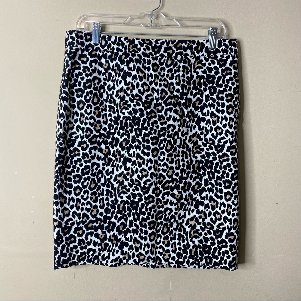 J Crew pencil skirt animal print